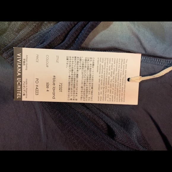 Viviana Uchitel Gradient Elaine Rouged Mesh Insert NWT - Picture 5 of 8